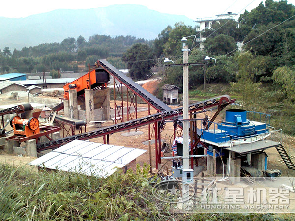 制砂機現場工作圖