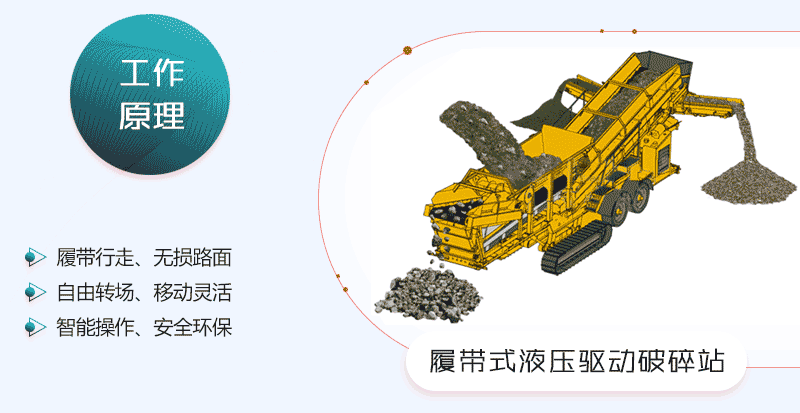 移動碎石機(jī)工作原理圖