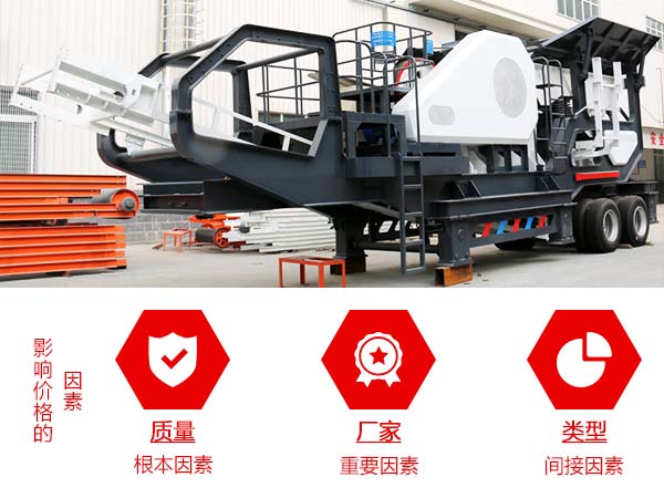 影響移動式石灰?guī)r破碎機價格的因素圖