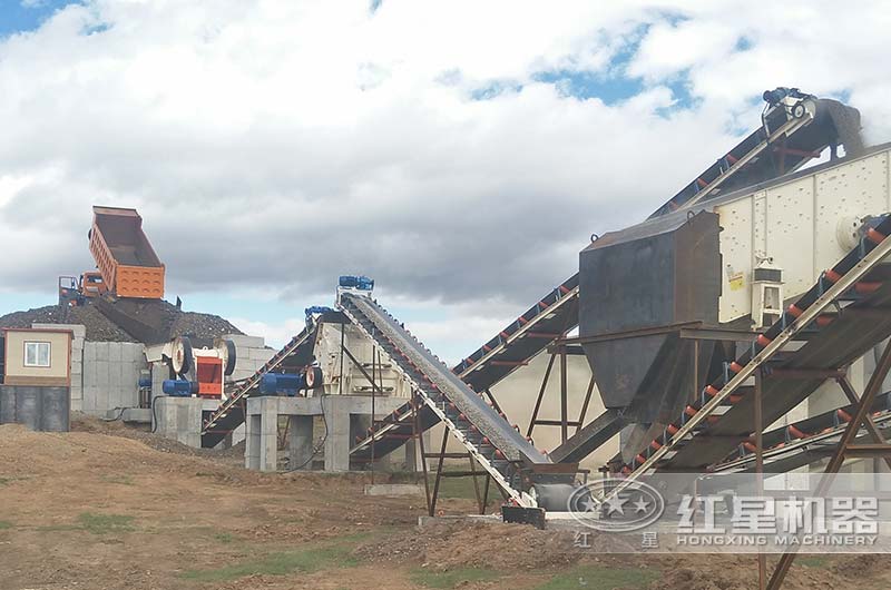 一小時40噸石子破碎機用戶現(xiàn)場