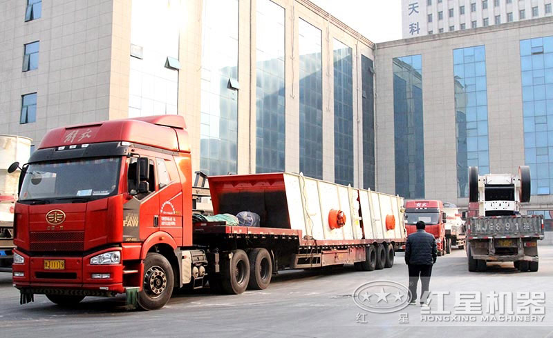 紅星機(jī)器篩沙子機(jī)器準(zhǔn)備發(fā)往用戶手中